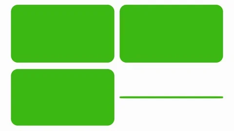 A pattern of four green screens appearing on a white background. 4K Stock Footage 346126983
