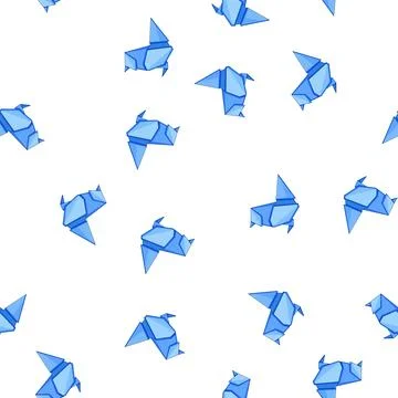 Pattern fox origami animals cartoon vector Stockillustratie