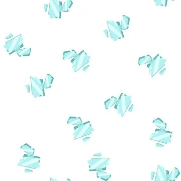 Pattern fragment glass broken shard cartoon vector Stock Illustration