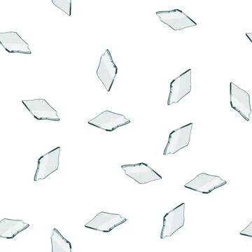 Pattern fragment glass broken shard cartoon vector Stock Illustration