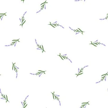 Pattern fragrance lavender cartoon vector Stock Illustration