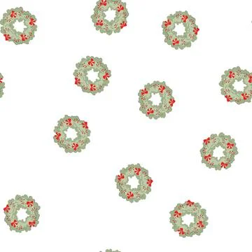 Pattern frame christmas wreath cartoon vector 库存插图