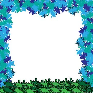 Pattern frame of flowers Stock Illustration