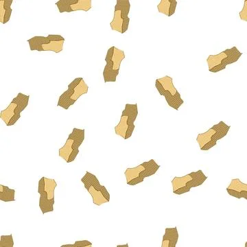 Pattern frame torn cardboard cartoon vector Stock Illustration