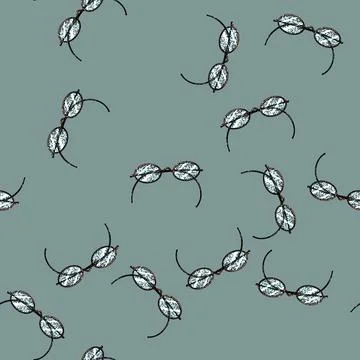 Pattern frames spectacles sketch hand drawn Stockillustratie