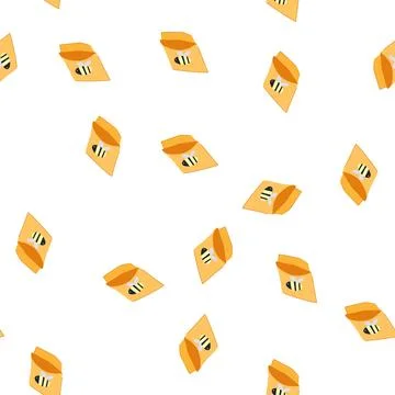 Pattern free beeswax food wrap cartoon vector Stock Illustration