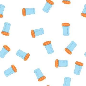 Pattern free food storage container baby cartoon vector Ilustración de archivo