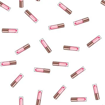 Pattern free lip gloss cartoon vector 스톡 일러스트