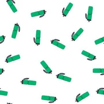 Pattern free water bottle reusable cartoon vector Stock Illustration