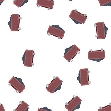 Pattern freight coal wagon cartoon vector 库存插图