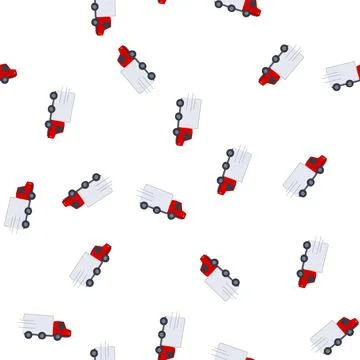 Pattern freight delivery truck cartoon vector Stock Illustration