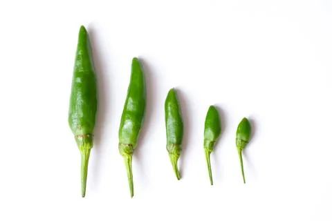 Pattern of fresh green bird's eye chilies or cabe rawit hijau Stock Photos