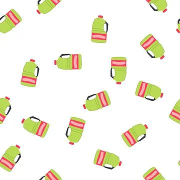 Pattern fresh juice bottle cartoon vector Stock Illustration