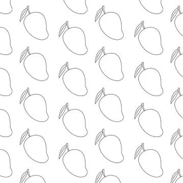 Pattern of fresh mangoes fruits 스톡 일러스트
