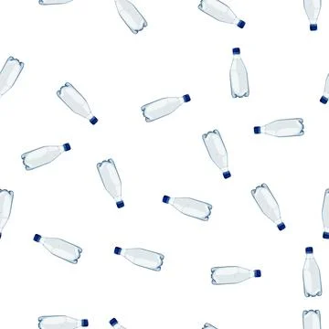 Pattern fresh mineral water bottle cartoon vector Stock Illustration