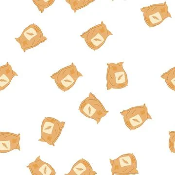 Pattern freshness cereal bag cartoon vector Stock Illustration