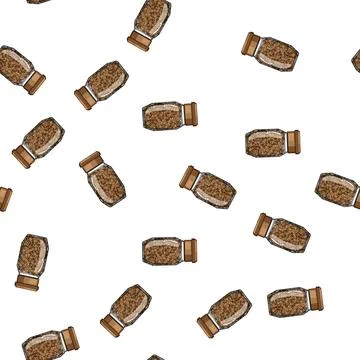 Pattern freshness coffee jar cartoon vector Stock Illustration