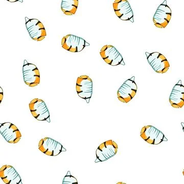 Pattern freshwater exotic fish cartoon vector 库存插图