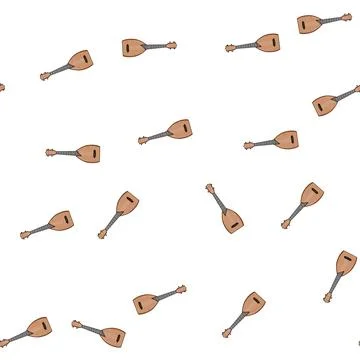 Pattern fretboard ukulele cartoon vector Stock Illustration