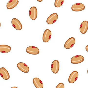 Pattern fried hanukkah doughnut cartoon vector Ilustración de archivo