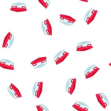 Pattern friendly glass food storage container cartoon vector Ilustración de archivo