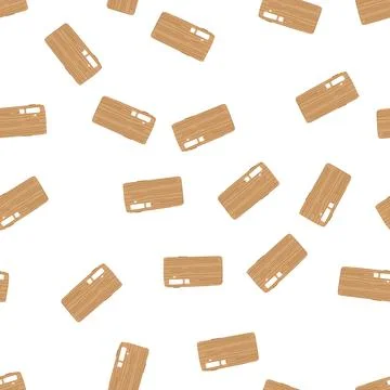 Pattern friendly phone case wooden cartoon vector Stock Illustration