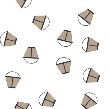 Pattern friendly reusable coffee filter cartoon vector Illustrazione stock