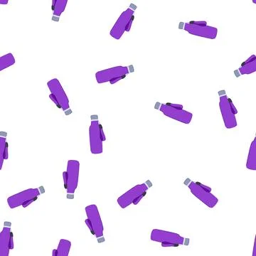 Pattern friendly water bottle reusable cartoon vector 스톡 일러스트