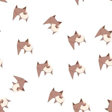 Pattern frog origami animals cartoon vector Stockillustratie