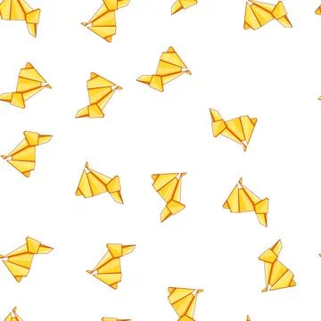 Pattern frog origami animals cartoon vector Illustrazione stock