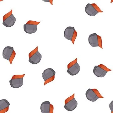 Pattern front baseball cap cartoon vector Stock Illustration