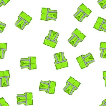 Pattern front safe vest cartoon vector Stock Illustration