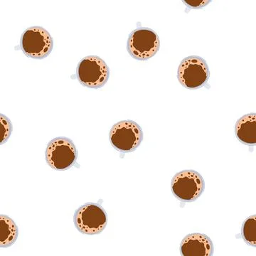 Pattern froth coffee cup top cartoon vector Stock Illustration