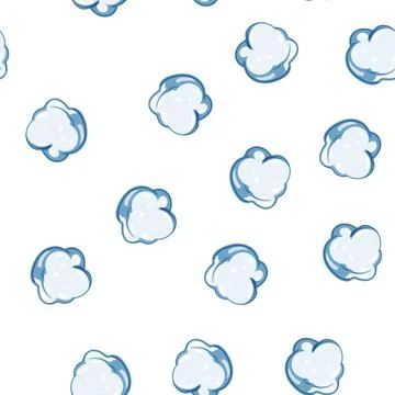 Pattern frozen snowball cartoon vector Stock Illustration