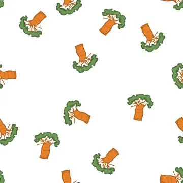 Pattern fruit baobab tree cartoon vector Stock Illustration