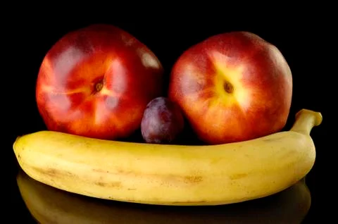 Pattern fruit icon face ornament banana cheers Stock Photos