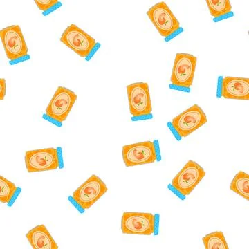 Pattern fruit jam jar cartoon vector Illustrazione stock