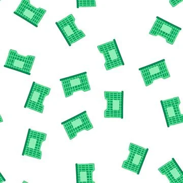 Pattern fruit plastic crate cartoon vector Stock Illustration