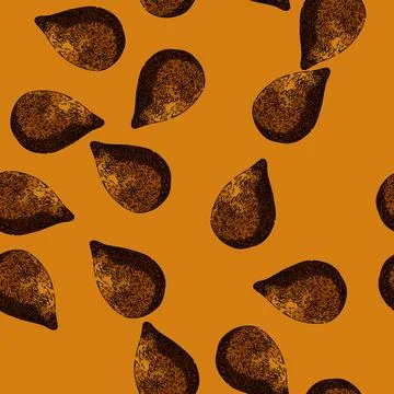 Pattern fruit salak fuit sketch hand drawn 库存插图