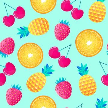 Pattern with fruits Stock Illustration