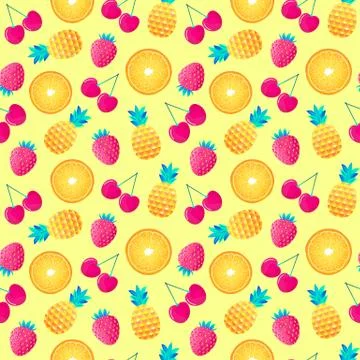 Pattern with fruits Stock Illustration