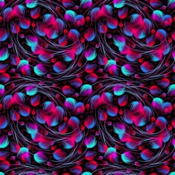 Pattern in fuchsia and blue colors Illustrazione stock