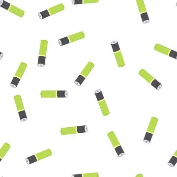 Pattern full battery energy cartoon vector Stock Illustration