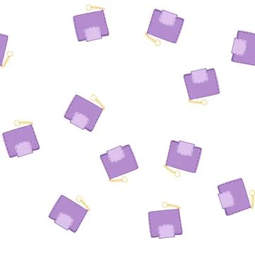 Pattern full wallet cartoon vector Stockillustratie