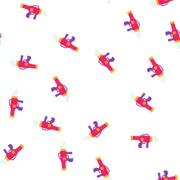Pattern fun bubble gun toy cartoon vector 库存插图