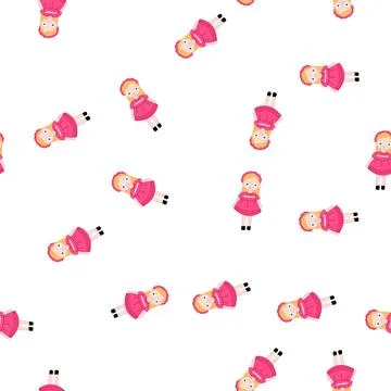 Pattern fun doll toy cartoon vector 库存插图