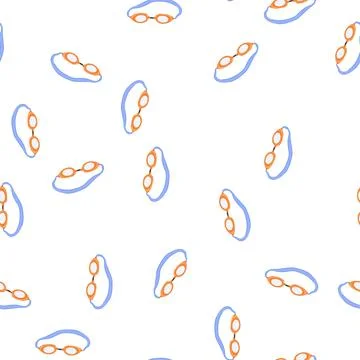 Pattern fun pool goggles cartoon vector Stockillustratie