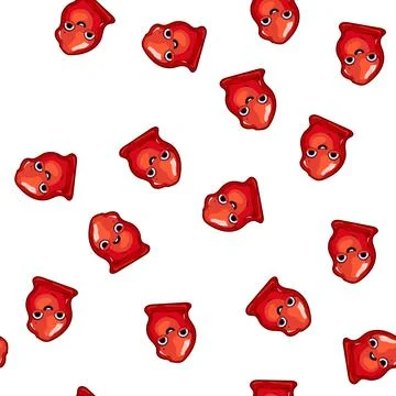 Pattern fun slime character cartoon vector 库存插图