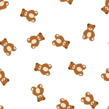 Pattern fun stuffed animal toy cartoon vector Illustrazione stock