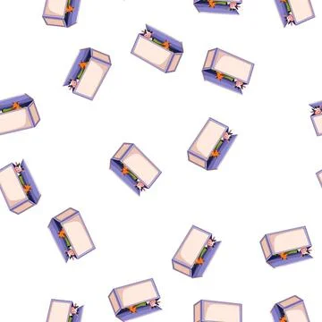 Pattern fun toy box cartoon vector イラスト素材
